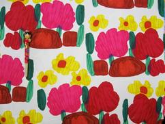 JGH-200-1A STUDIO COOCA RED FLOWERS